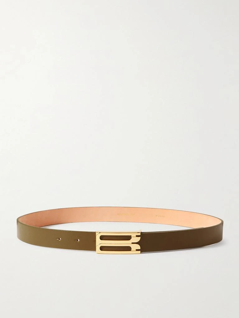 Victoria Beckham Frame Leather Belt - Army green