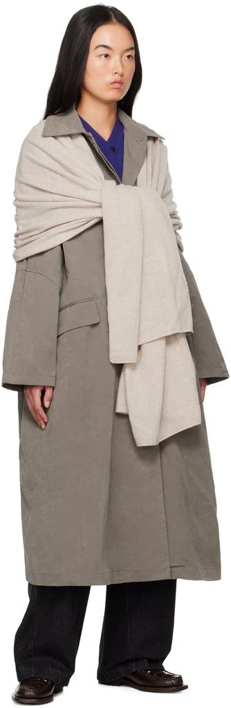 Cordera Gray Wax Cotton Trench Coat 4