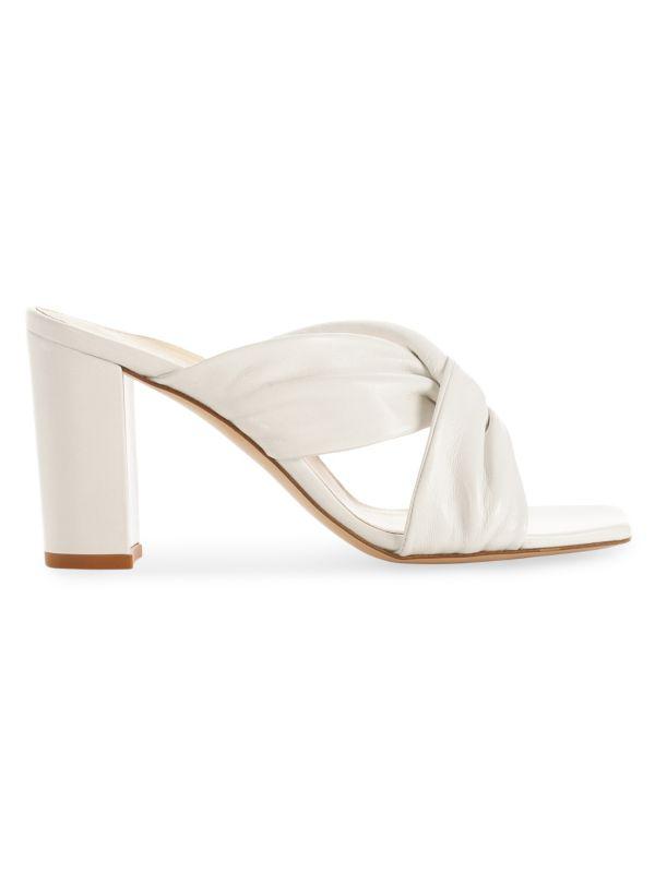 Marion Parke Paola Twisted Block Heel Leather Sandals