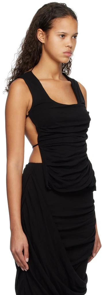 Subtle Le Nguyen Black Draped Tank Top 2