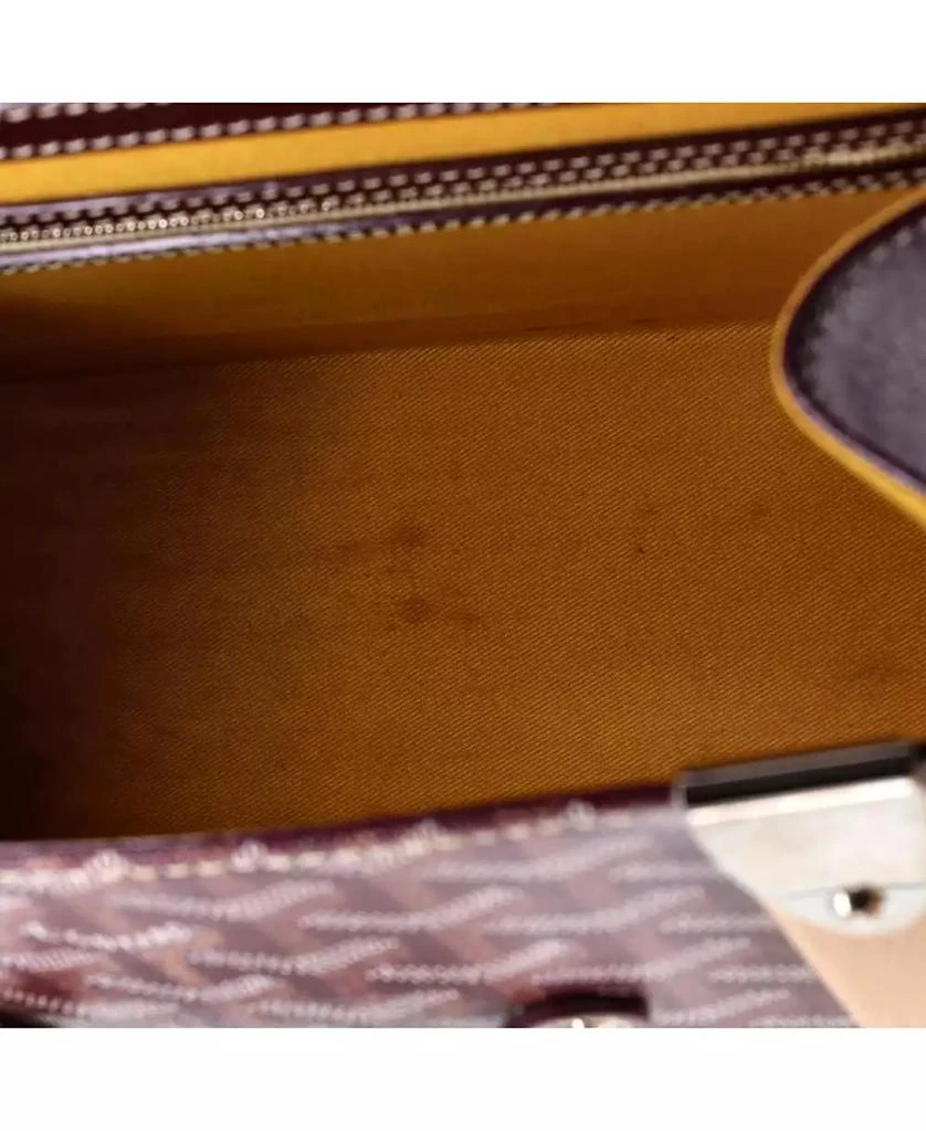 Pre-Owned Goyard MM Saigon Top Handle Bag Coated Canvas with Leather 6