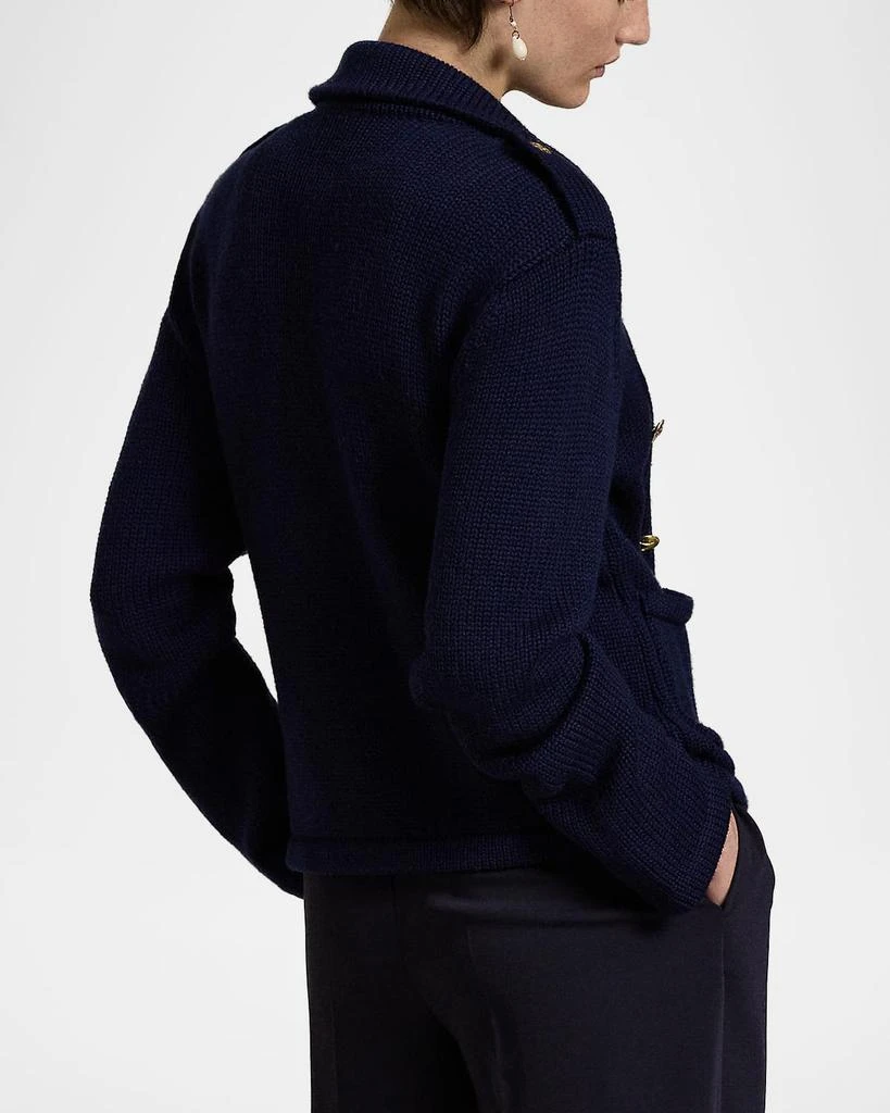Ralph Lauren Double-Breasted Wool Sweater Blazer 3