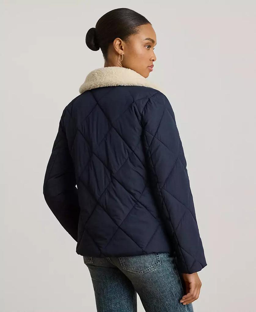 Ralph Lauren Women's Faux-Fur-Collar Diamond Quilted Jacket