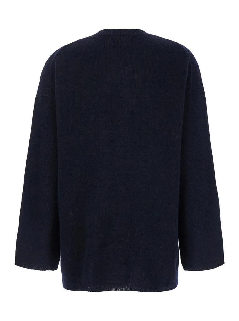 Allude Blue Relaxed Crewneck Sweater In Cashmere Woman 2