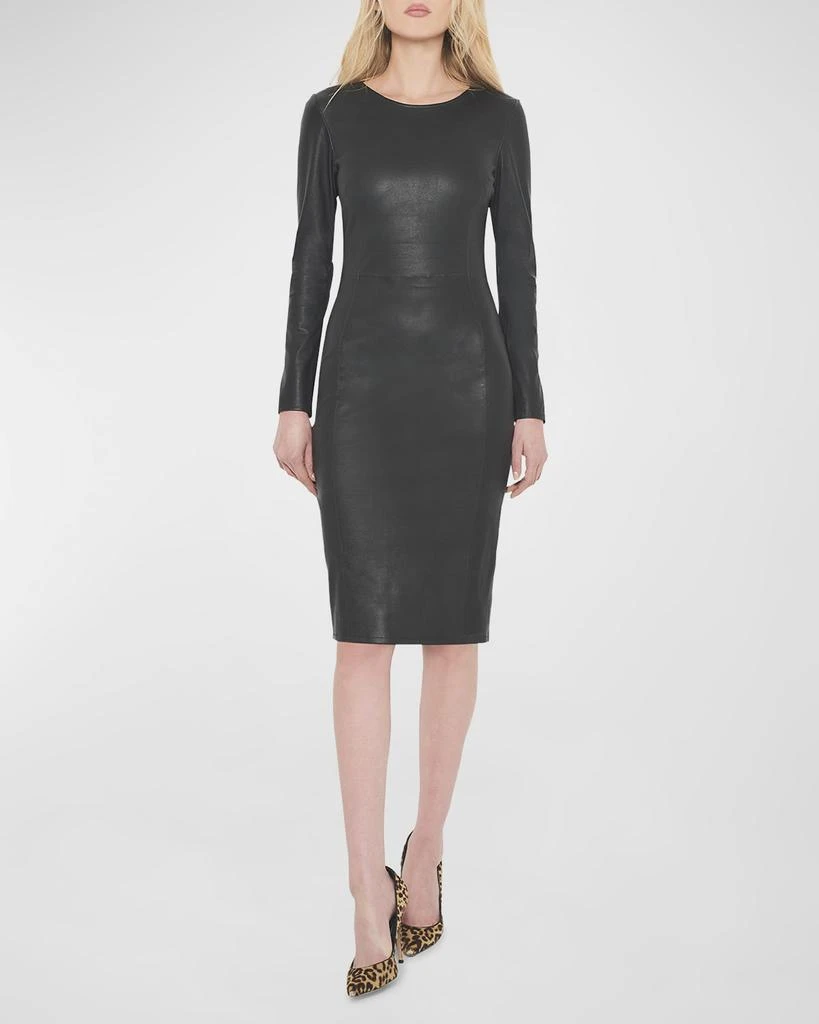 AS by DF Mrs. Smith Stretch Leather Knee-Length Dress 2