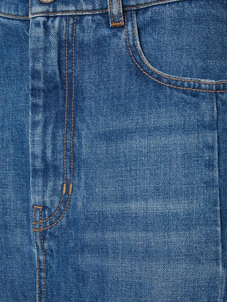 Weekend Max Mara Gesso Denim Midi Skirt 4