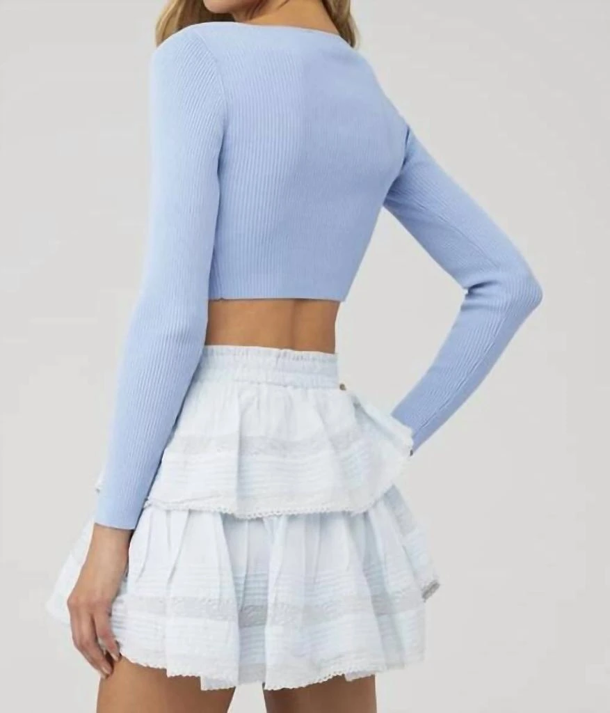 MINKPINK Laur Knit Top In Blue 2