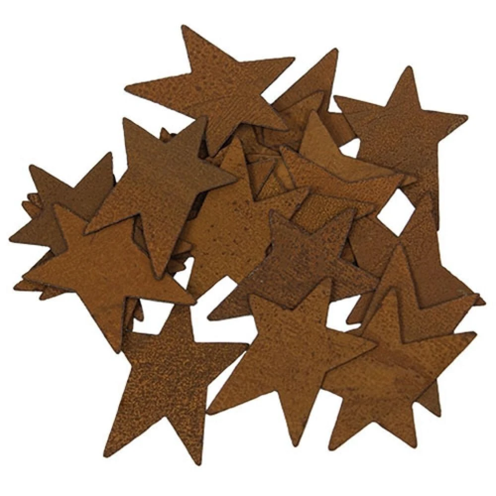 Hivvago 25/Pkg Rusty Tin Stars 1.25" 1