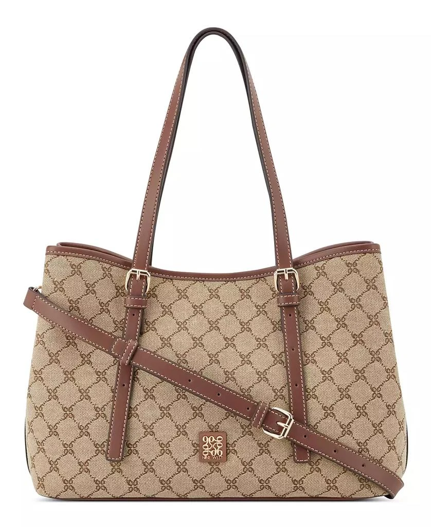 Nine West Women's Riggs Tote Bag - Polyester Lining, Gusset Design, Everyday Shoulder Tote