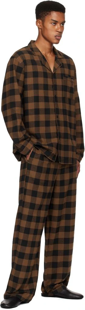 SKIMS Brown Flannel Sleep Pyjama Set 5