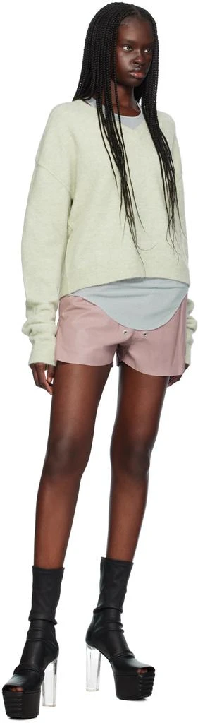 Rick Owens Green Porterville Tommy V-Neck Sweater 4