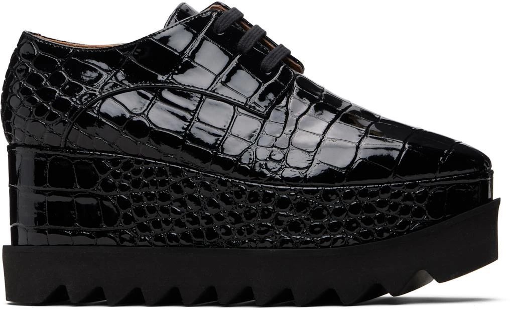 Stella McCartney Black Limited-Edition Elyse Crocodile Platform Derbys 1
