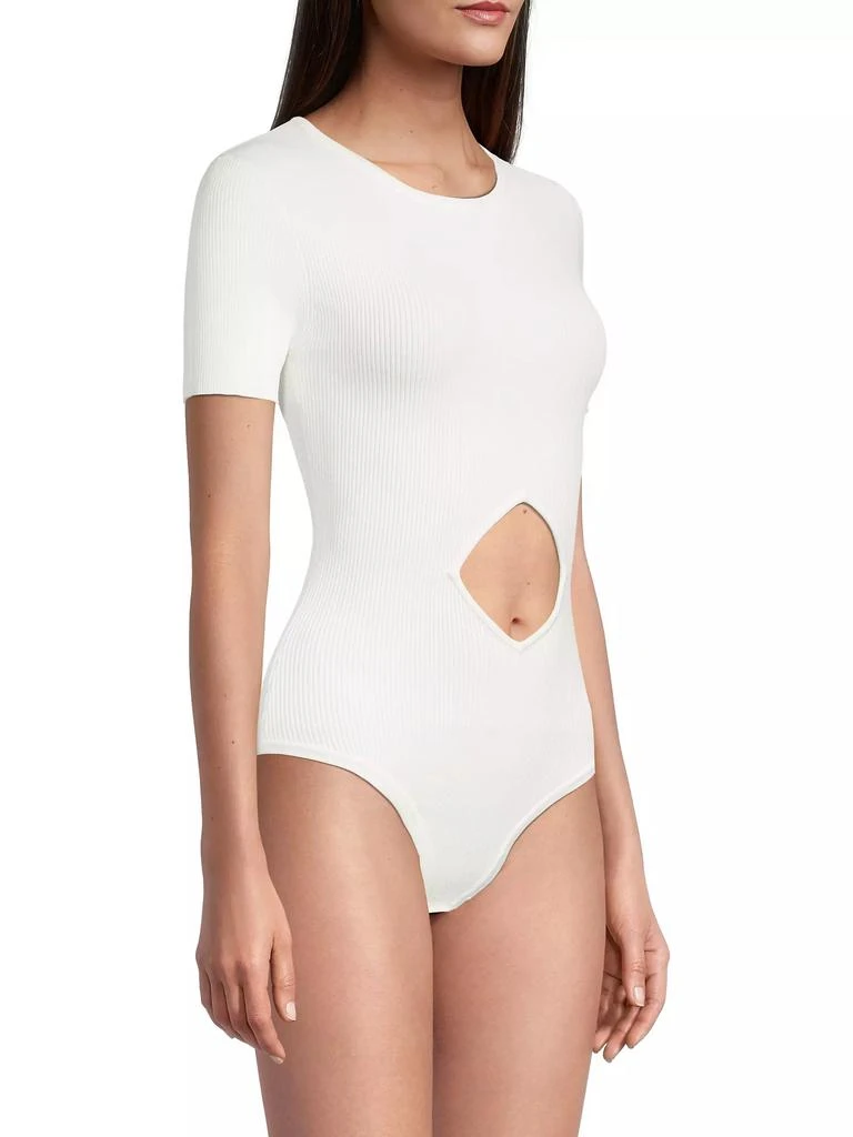 Victor Glemaud Rib-Knit Diamond Cut-Out Bodysuit 4