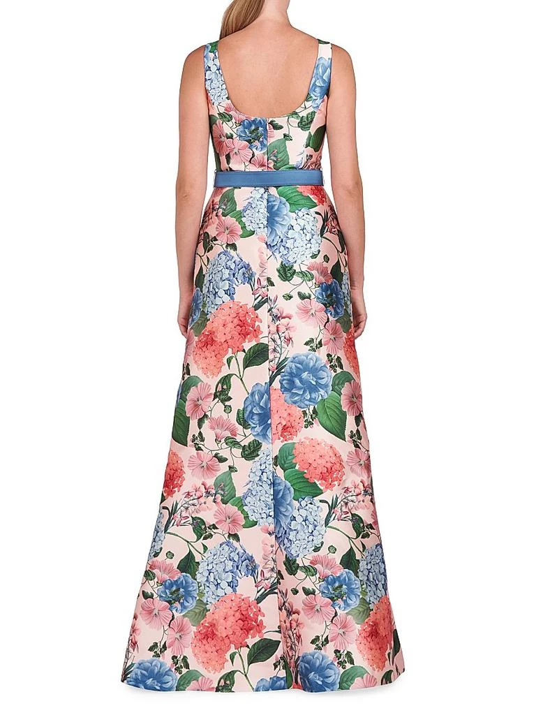 Kay Unger Gail Hydrangea Print Walk-Thru Gown 3