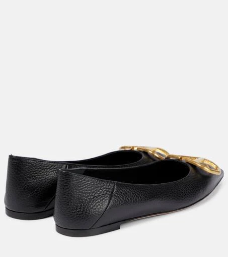 Valentino VLogo leather ballet flats 3