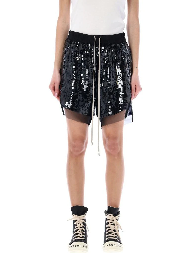 Rick Owens Rick Owens Sequin Detailed Drawstring Shorts 1