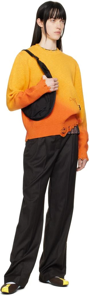 Dime Yellow & Orange Cat Knit Sweater 4