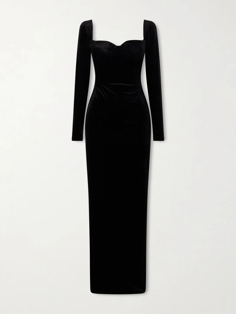 Balenciaga Velvet Bustier Gown - IT34