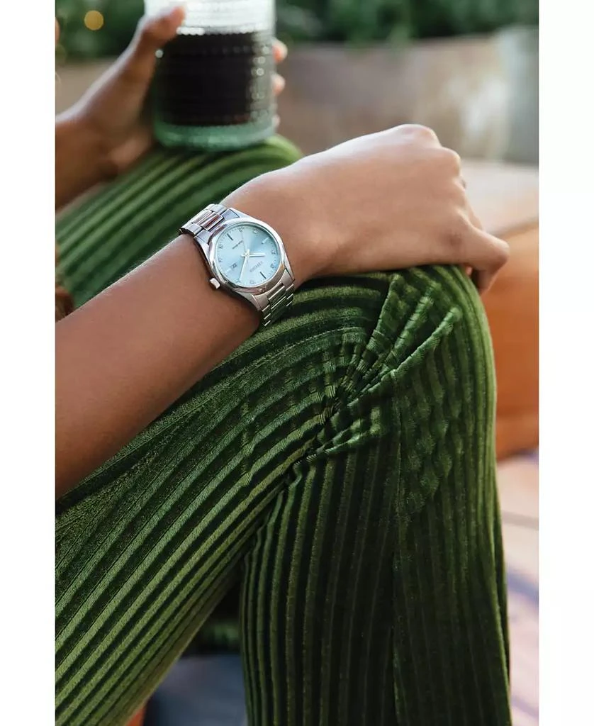 Citizen Eco-Drive Women's Sport Luxury Diamond Accent Stainless Steel Bracelet Watch 33mm 4