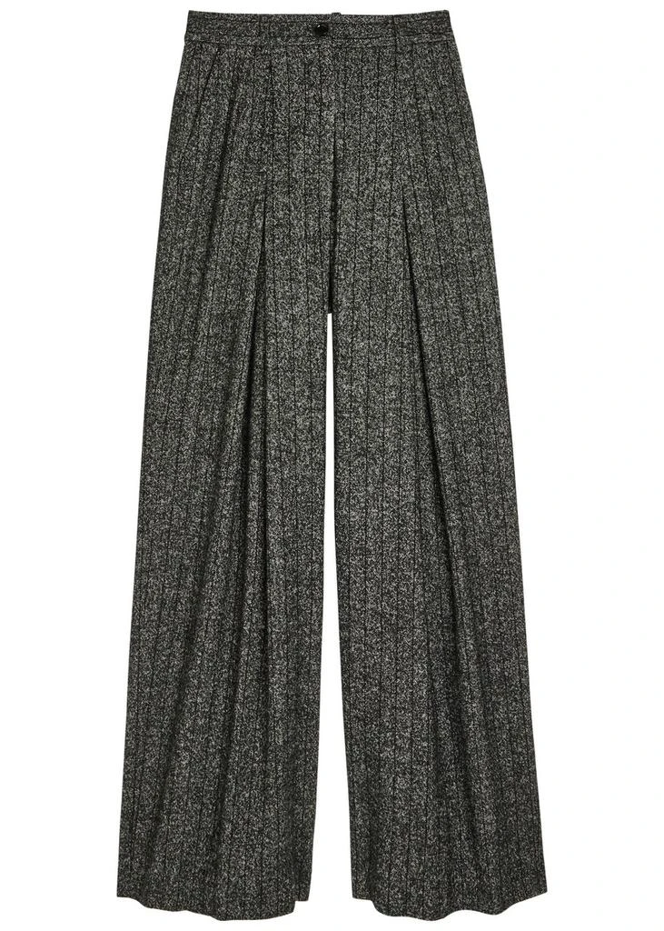 Dolce 
Gabbana Striped wide-leg wool-blend trousers 1