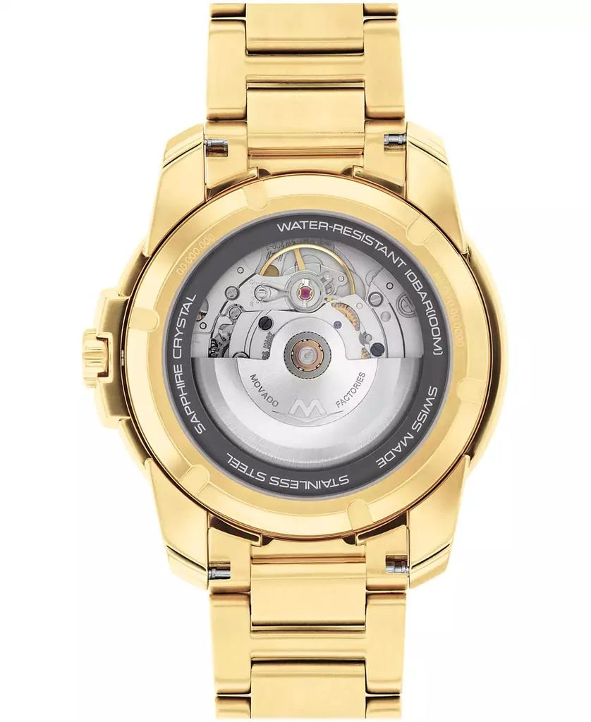 Movado Men's Bold Verso Swiss Automatic Ionic Plated Gold Steel 43MM Watch 2