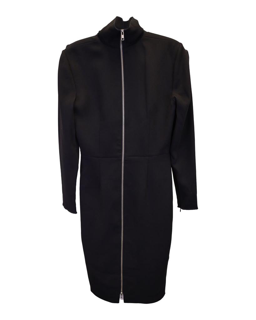 Alex Perry Mock Neck Dress in Black Triacetate