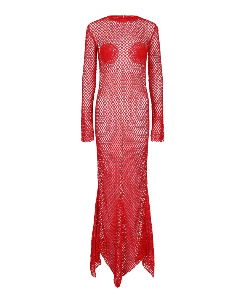 Salvatore Ferragamo Crochet Knit Maxi Dress 1