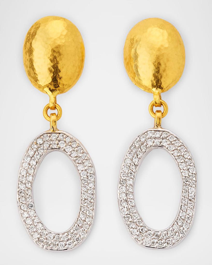 Gurhan Amorphous Link Diamond Drop Earrings