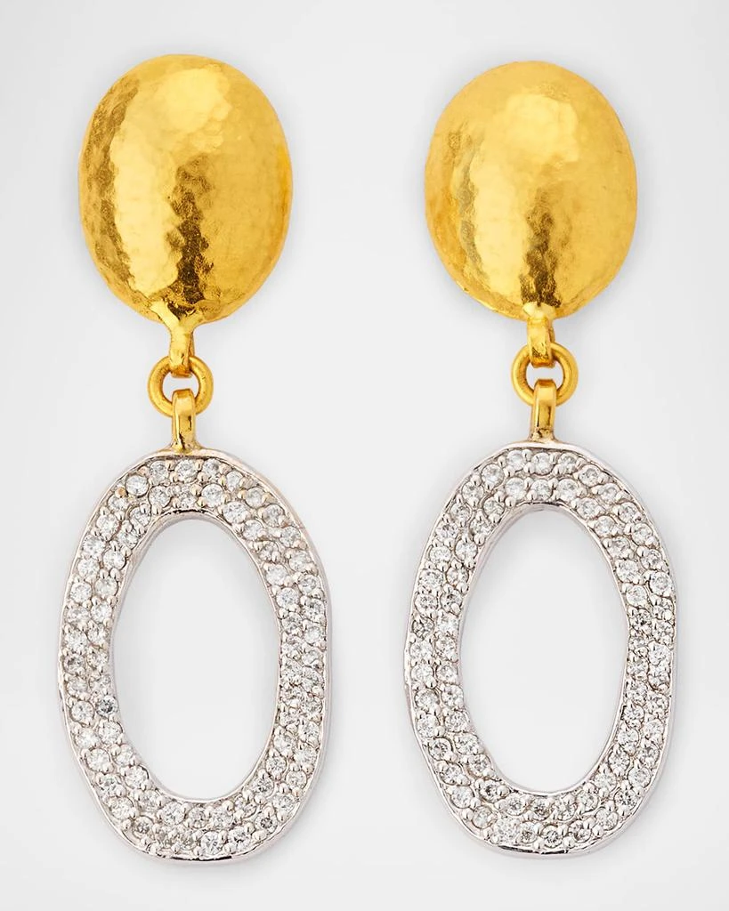 Gurhan Amorphous Link Diamond Drop Earrings 1