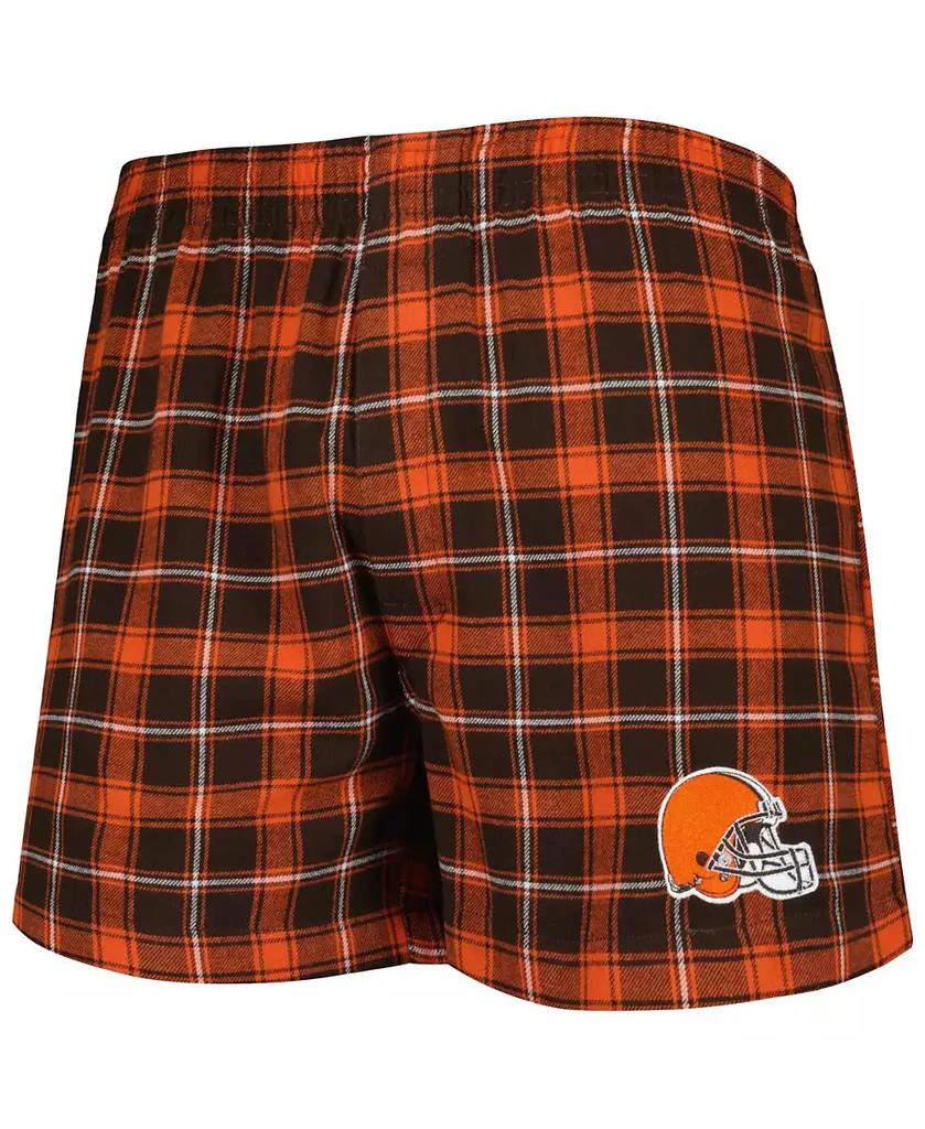 Concepts Sport Men's Brown and Orange Cleveland Browns Ledger Flannel Boxers 3