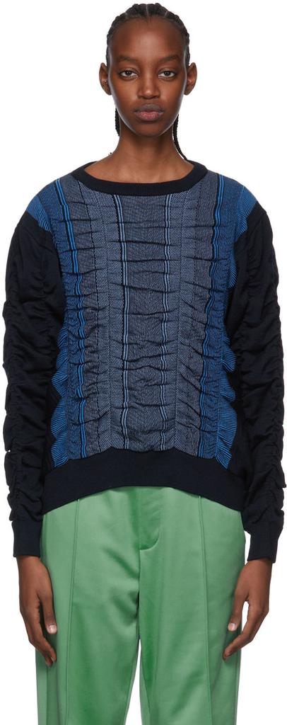 Bianca Saunders Navy Farah Edition Peel Sweater