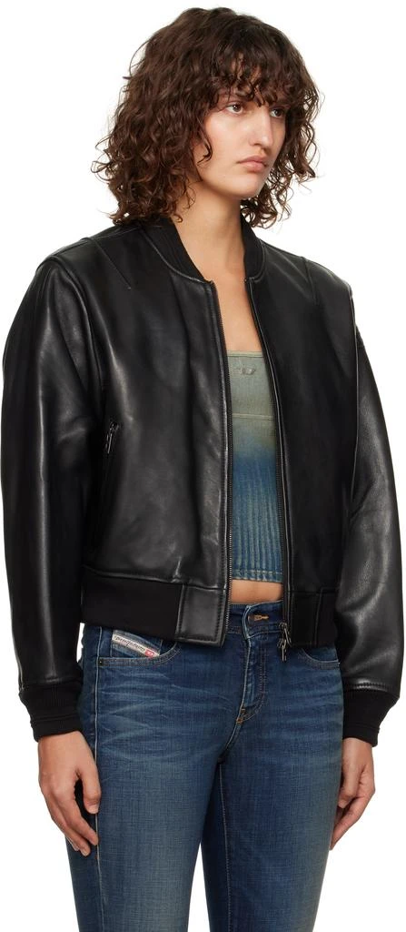 Diesel Black L-Ilan Leather Jacket 2