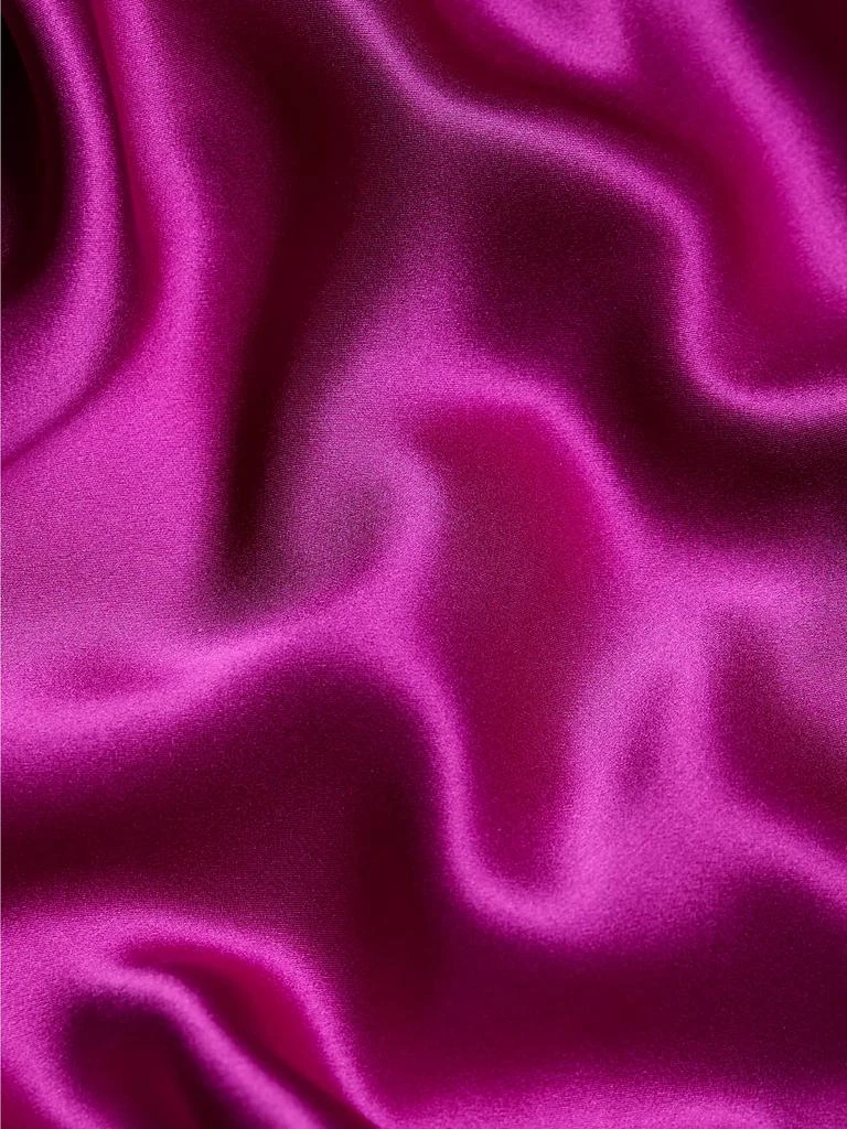 Rodarte Purple Silk Satin 1 Shoulder Dress With Bow Detail 7