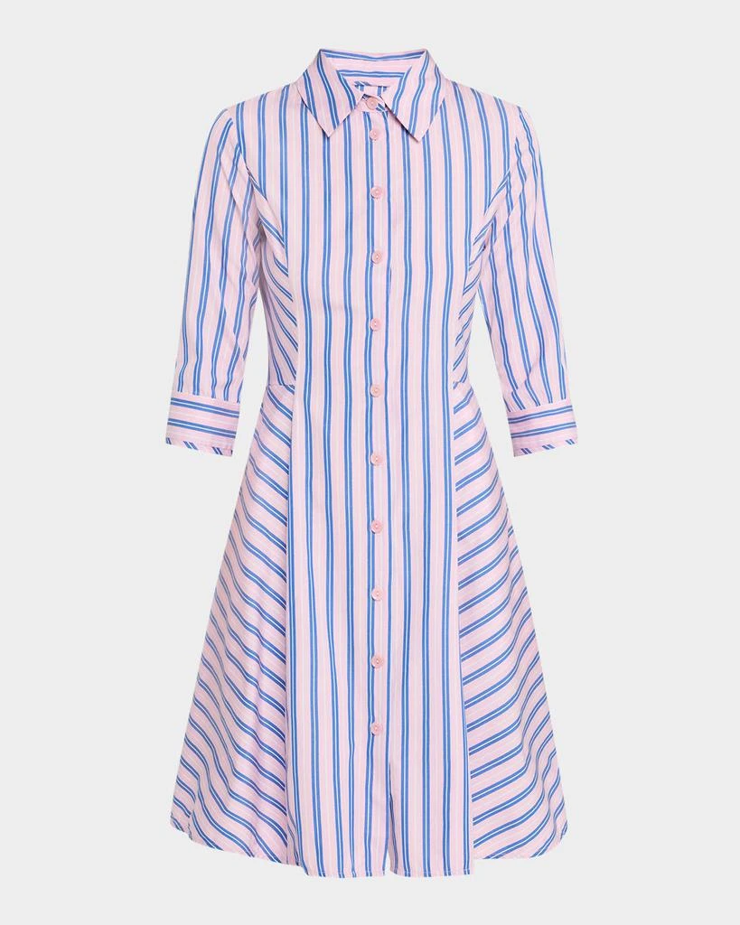 Evi Grintela Cara Striped Cotton Shirtdress 1