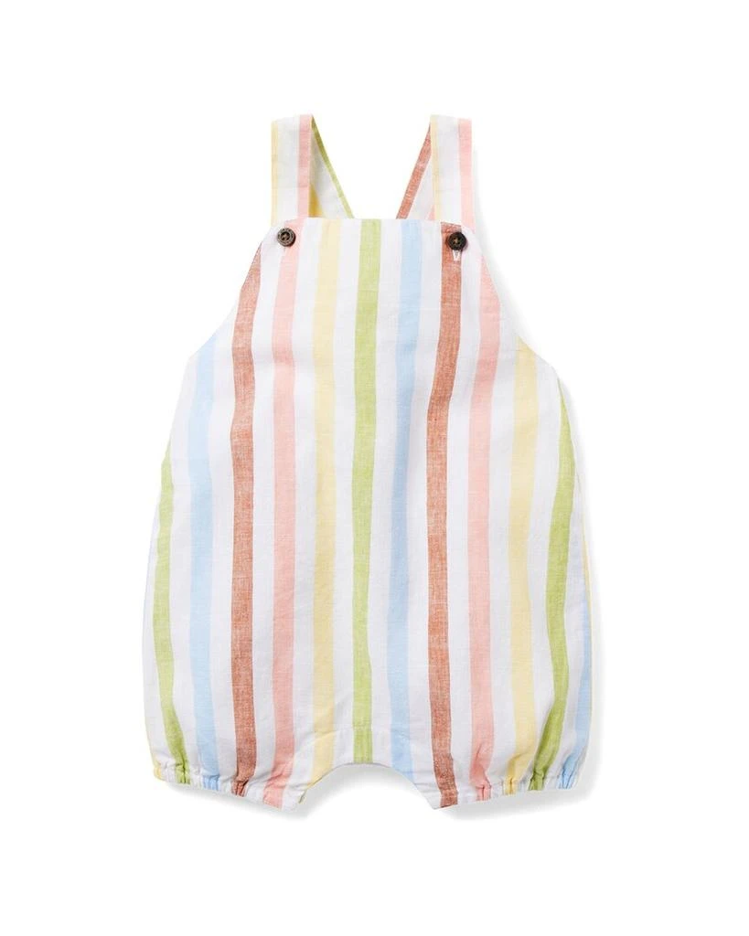 Janie and Jack Janie and Jack Baby Striped Linen-Blend Overall 1