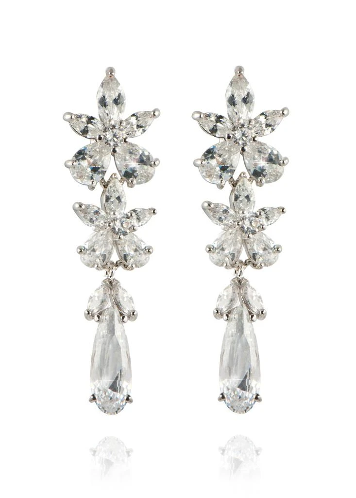 APPLES & FIGS Fantasy orchid silver-tone earrings 1