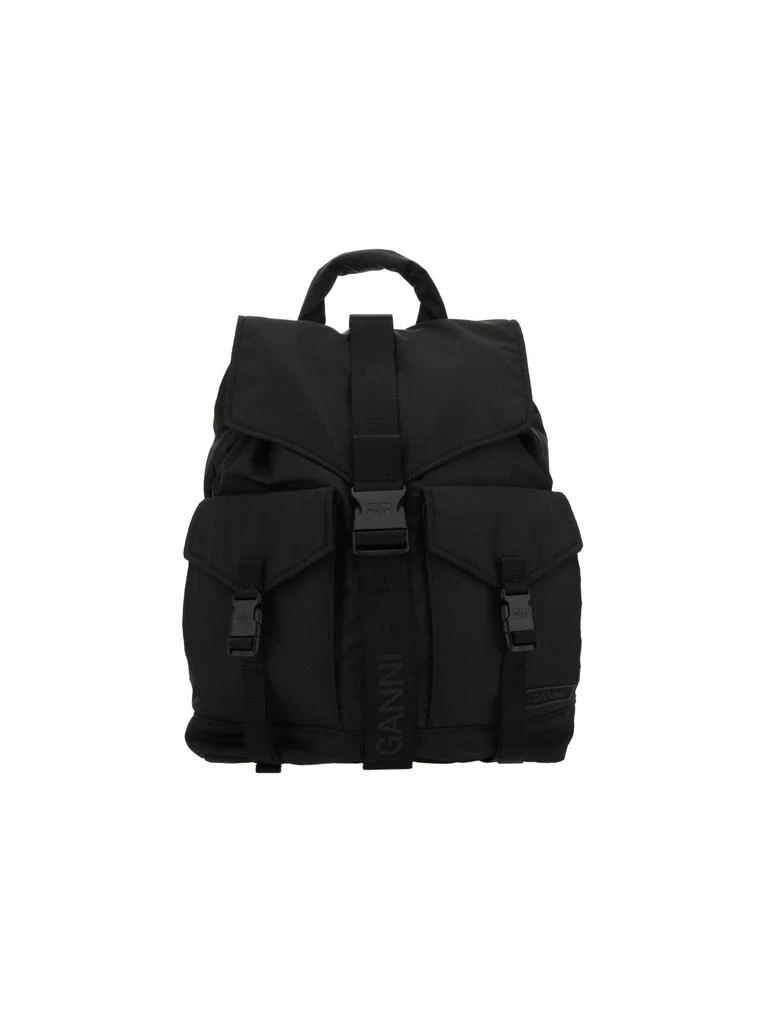 Ganni Ganni Tech Pocket Detailed Backpack 1