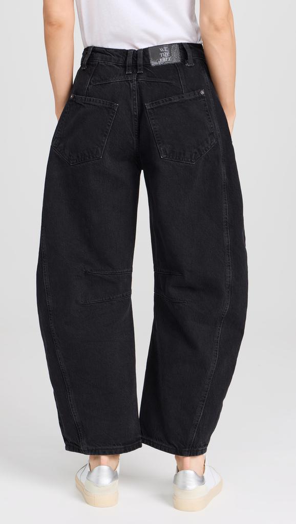 Free People We The Free Good Luck Mid-Rise Barrel Jeans