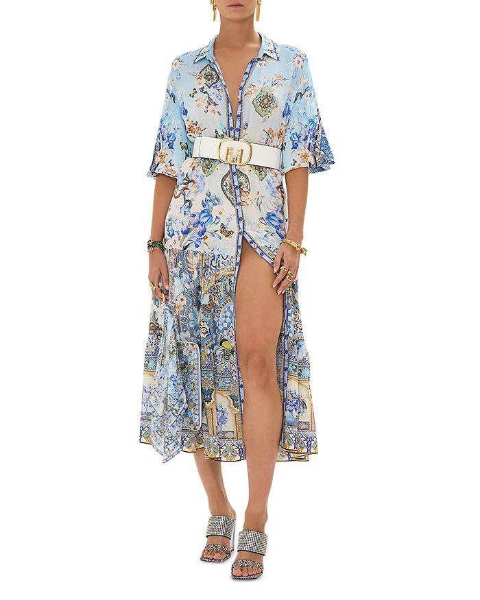 Camilla Silk Midi Shirt Dress in Al Manial Palace Memoirs 6