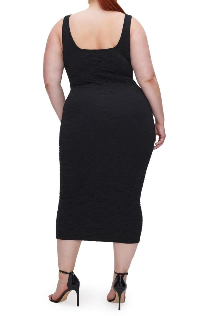 Good American Textured Scrunchie Midi Dress 2