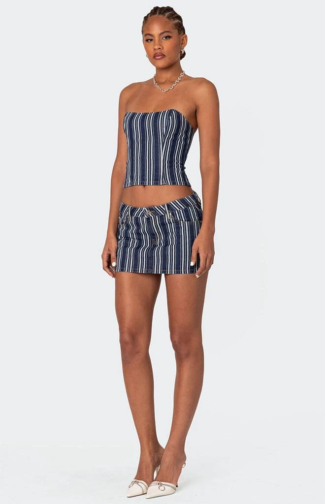 cotton denim dress Chain & Slit Denim Dress – Pressedatl.com main image 1