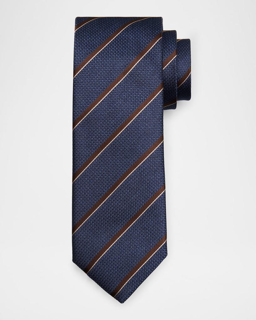 Canali Men's Textured Multi-Stripe Silk Jacquard Tie