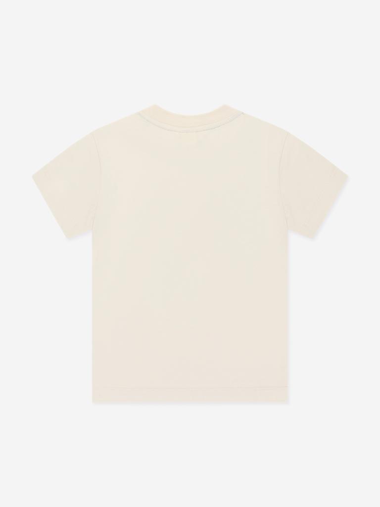 Fendi Kids Girls Graphic Print T-Shirt in Beige