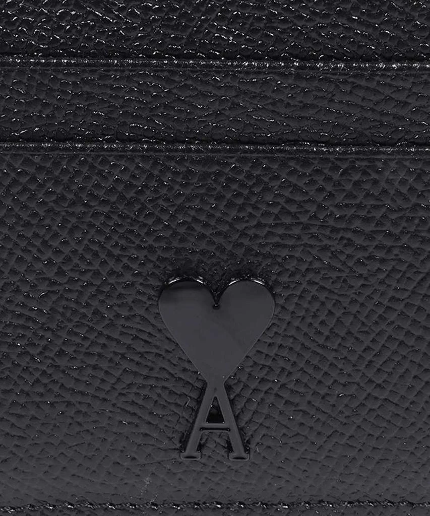 AMI Ami logo-plaque leather card holder 3