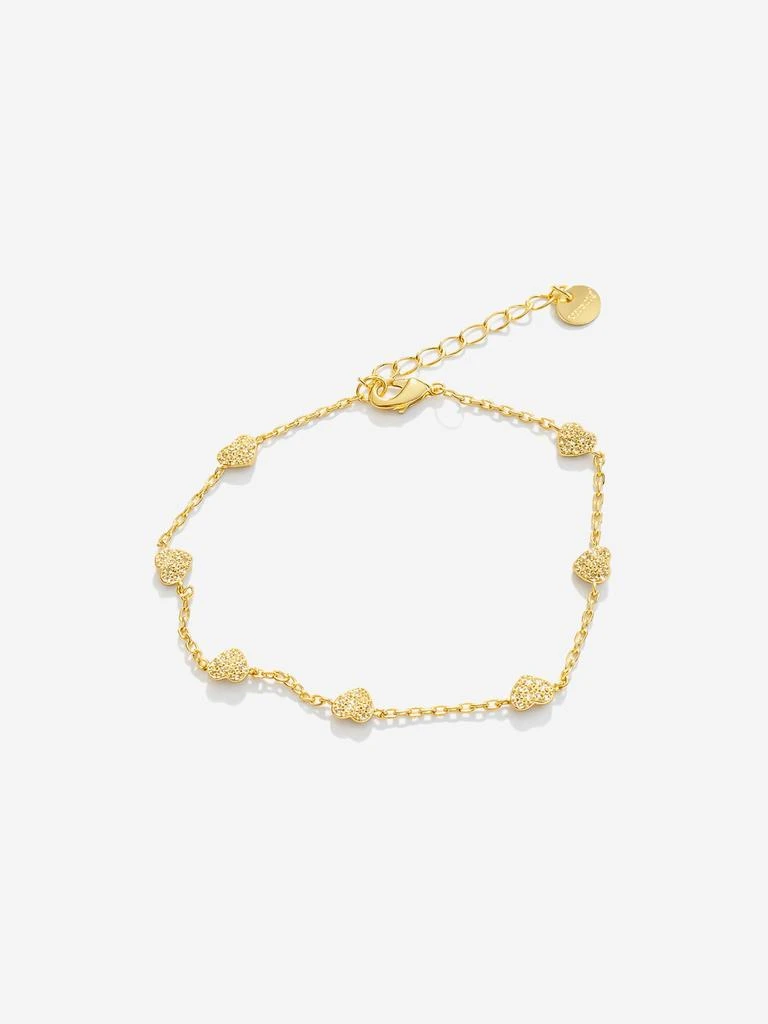 Secret Spoils Secret Spoils Girls Hearts Bracelet in Gold (16cm)