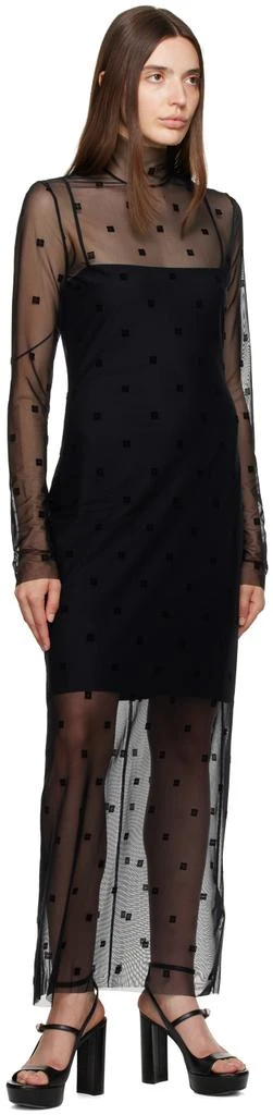 Givenchy Black Sheer Maxi Dress 4