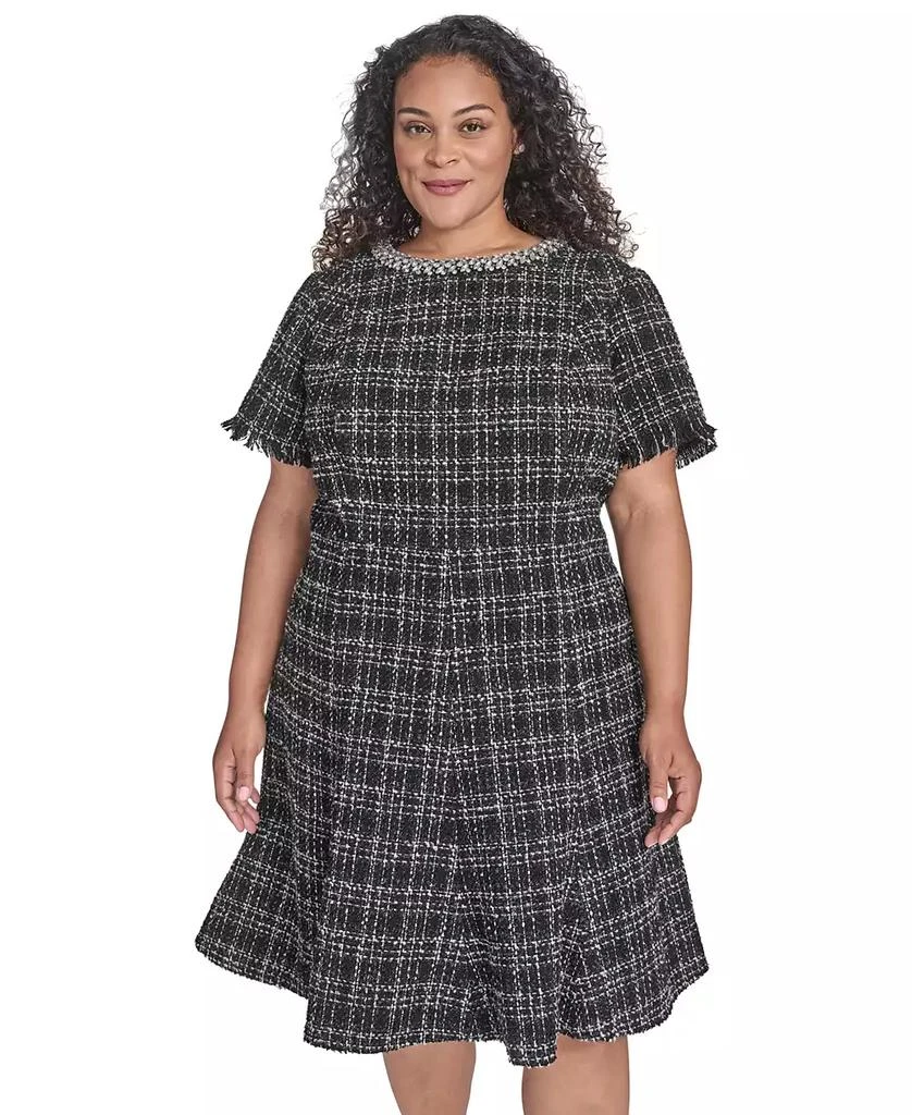 green emerald velvet dress Sylvie Merino Wool Fit & Flare Dress - Black – Sylvie Fit & Flare Dress main image 1