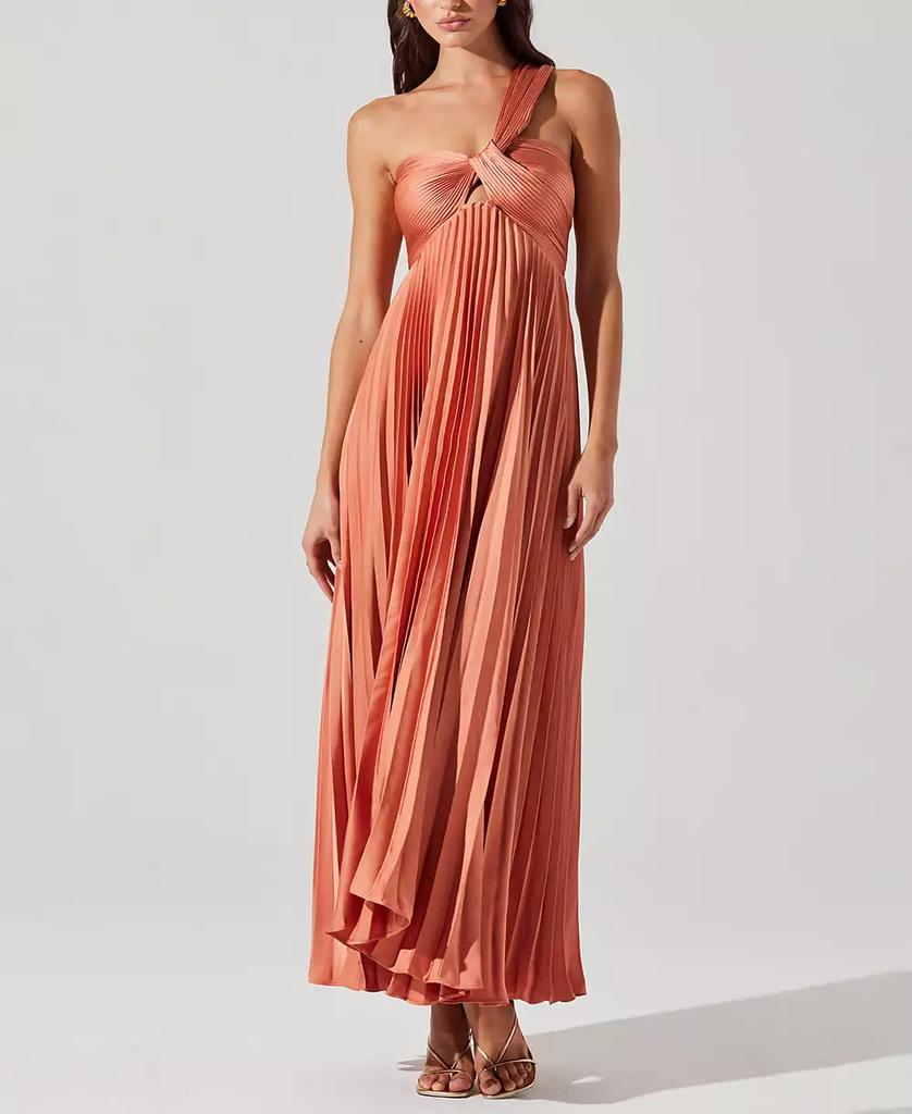 ASTR Women's Rasya One-Shoulder Pleated Dress