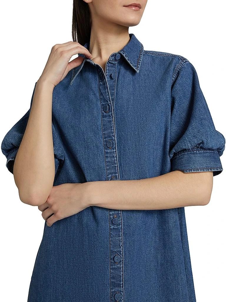 FRAME The Play Cotton Denim Minidress 6