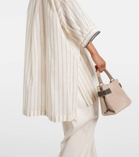 Brunello Cucinelli Striped cotton and silk shirt 6